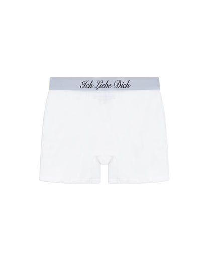 White "Ich Liebe Dich" Boxershorts - Pack of 2